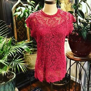 Anthropologie lace tunic layered top cami underlay